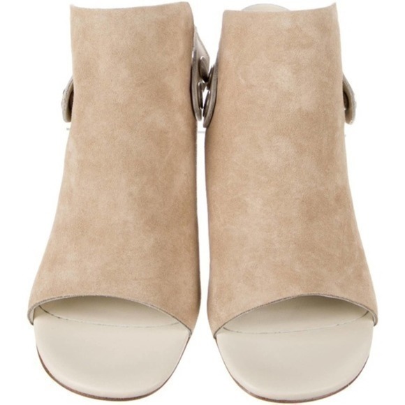 New Rag & Bone Stucco Suede Leigh Beige Open Toe Sandals New in box size 8 - Picture 4 of 6